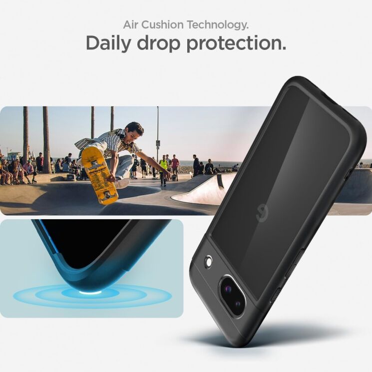 Защитный чехол Spigen (SGP) Ultra Hybrid для Google Pixel 8A - Crystal Clear: фото 14 из 17
