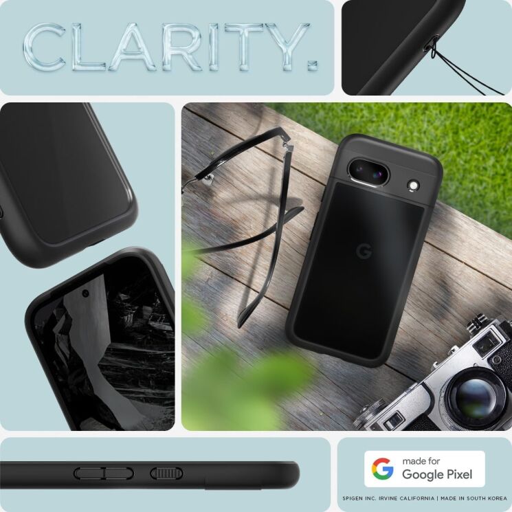 Защитный чехол Spigen (SGP) Ultra Hybrid для Google Pixel 8A - Crystal Clear: фото 12 из 17