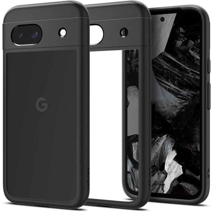 Защитный чехол Spigen (SGP) Ultra Hybrid для Google Pixel 8A - Matte Black: фото 1 из 14