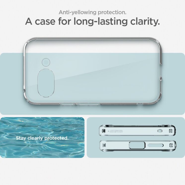 Захисний чохол Spigen (SGP) Ultra Hybrid для Google Pixel 9a (ACS09042) - Crystal Clear: фото 12 з 15