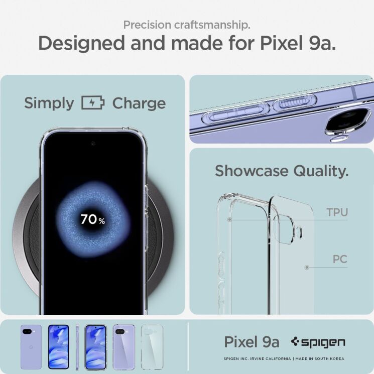 Захисний чохол Spigen (SGP) Ultra Hybrid для Google Pixel 9a (ACS09042) - Crystal Clear: фото 15 з 15