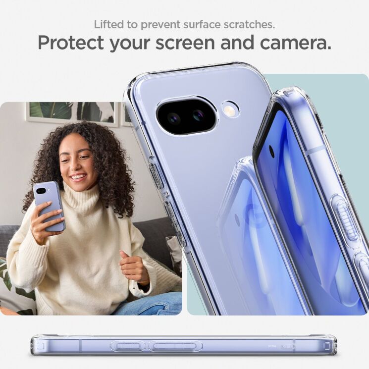 Захисний чохол Spigen (SGP) Ultra Hybrid для Google Pixel 9a (ACS09042) - Crystal Clear: фото 14 з 15