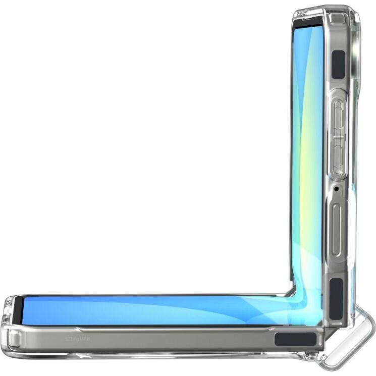 Защитный чехол Spigen (SGP) Ultra Hybrid Pro (MagFit) для Samsung Galaxy Flip 7 (ACS09559) - Clear / White: фото 15 из 24