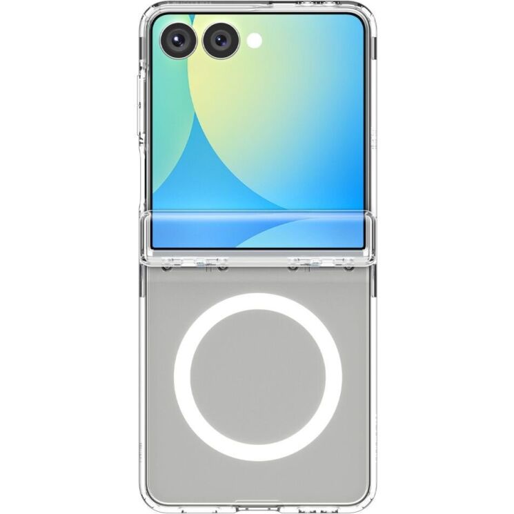 Защитный чехол Spigen (SGP) Ultra Hybrid Pro (MagFit) для Samsung Galaxy Flip 7 (ACS09559) - Clear / White: фото 5 из 24