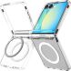 Защитный чехол Spigen (SGP) Ultra Hybrid Pro (MagFit) для Samsung Galaxy Flip 7 (ACS09559) - Clear / White (383937W). Фото 2 из 24