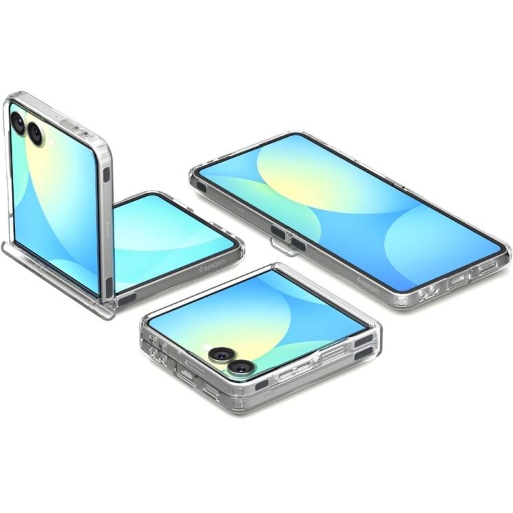 Защитный чехол Spigen (SGP) Ultra Hybrid Pro (MagFit) для Samsung Galaxy Flip 7 (ACS09559) - Clear / White: фото 9 из 24