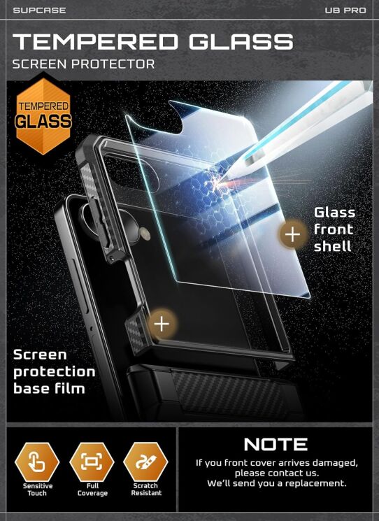 Захисний чохол Supcase Unicorn Beetle Pro Rugged Case with Belt Clip для Samsung Galaxy Flip 7 (843439158900) - Black: фото 7 з 12