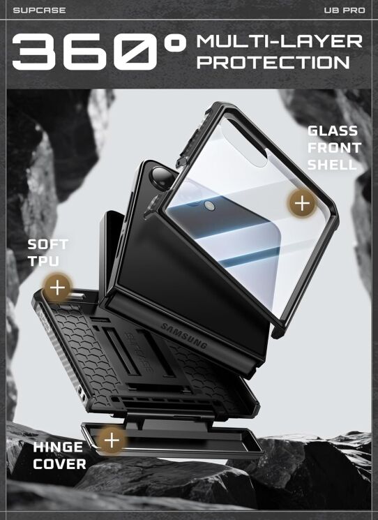 Захисний чохол Supcase Unicorn Beetle Pro Rugged Case with Belt Clip для Samsung Galaxy Flip 7 (843439158900) - Black: фото 6 з 12