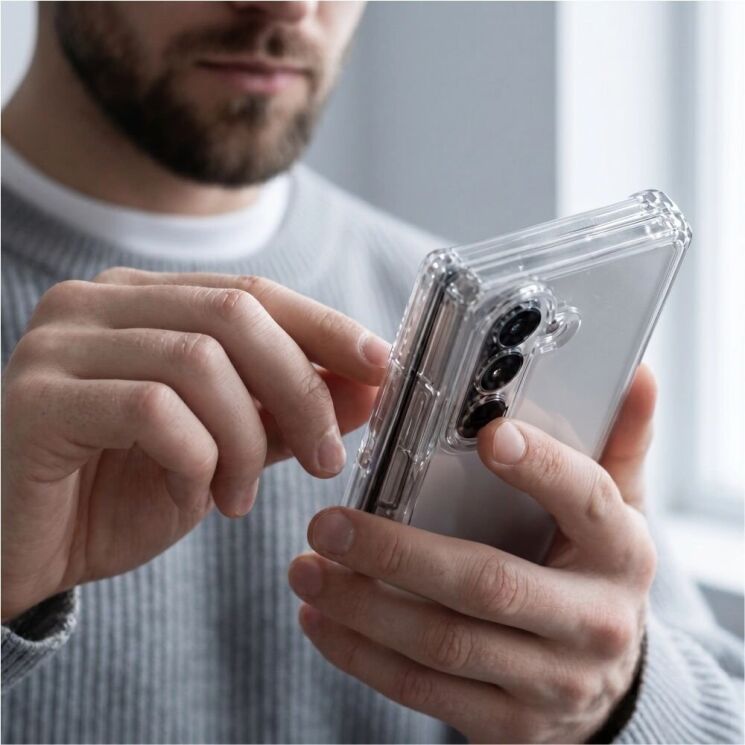 Защитный чехол Tech-Protect FlexAir Hybrid (FF) для Samsung Galaxy Fold 8 Ultra - Clear (424058C) Защитный чехол Tech-Protect FlexAir Hybrid (FF) для Samsung Galaxy Fold 8 Ultra - Clear: фото 4 из 6