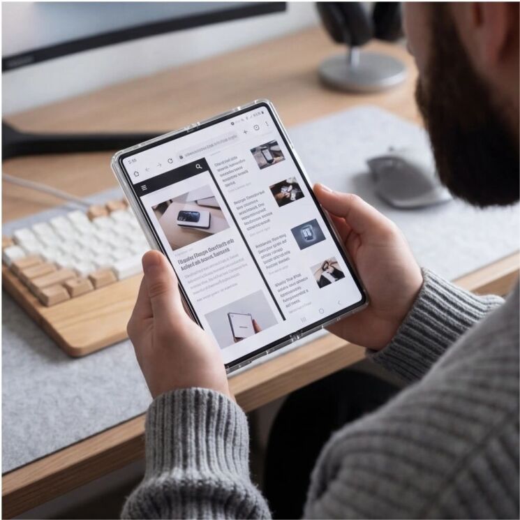 Защитный чехол Tech-Protect FlexAir Hybrid (FF) для Samsung Galaxy Fold 8 Ultra - Clear (424058C) Защитный чехол Tech-Protect FlexAir Hybrid (FF) для Samsung Galaxy Fold 8 Ultra - Clear: фото 5 из 6