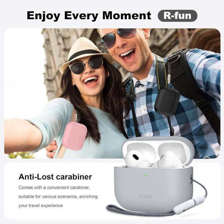 Защитный чехол Tech-Protect Silicone Case для AirPods Pro 3 - Caffe Latte: фото 7 из 7