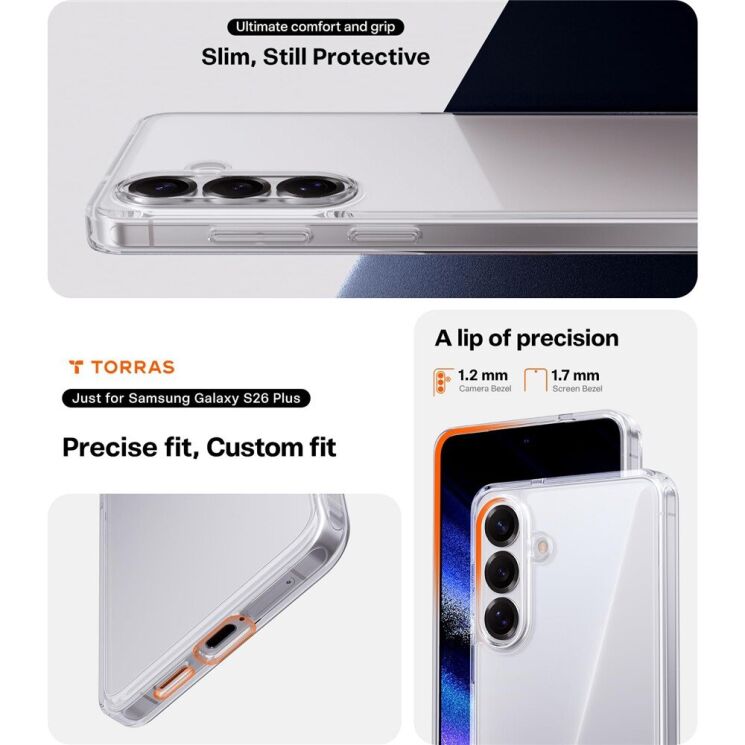 Защитный чехол TORRAS Guardian для Samsung Galaxy S26 Plus - Black: фото 6 из 10