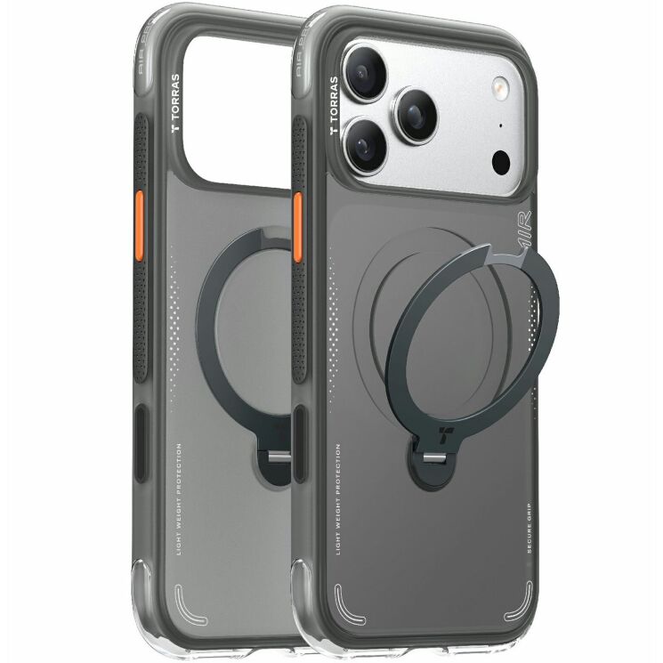 Захисний чохол TORRAS Ostand Q3 Air для iPhone 17 Pro - Black: фото 2 з 8