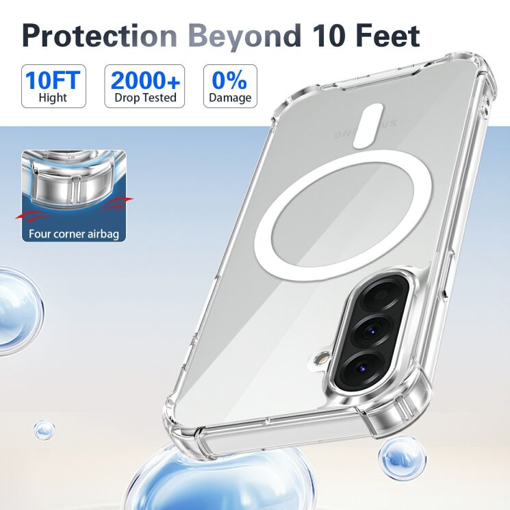 Захисний чохол UniCase AirBag Flow MagSafe для Samsung Galaxy A37 (A376) / A36 (A366) - Transparent: фото 3 з 14