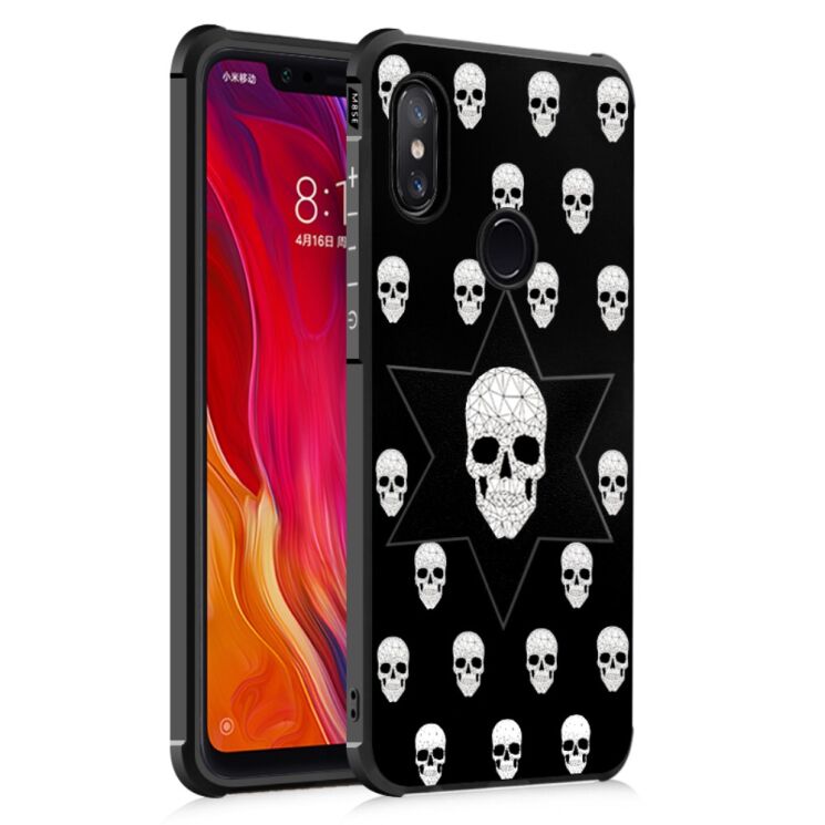 Защитный чехол UniCase Black Style для Xiaomi Mi 8 SE (Special Edition) - Skulls: фото 1 из 10