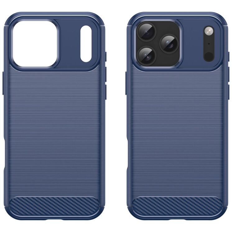 Захисний чохол UniCase Carbon для Apple iPhone 17 Pro Max - Blue: фото 2 з 11