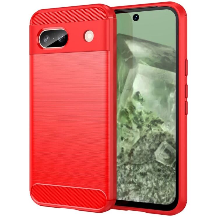 Защитный чехол UniCase Carbon для Google Pixel 8A - Red: фото 1 из 8