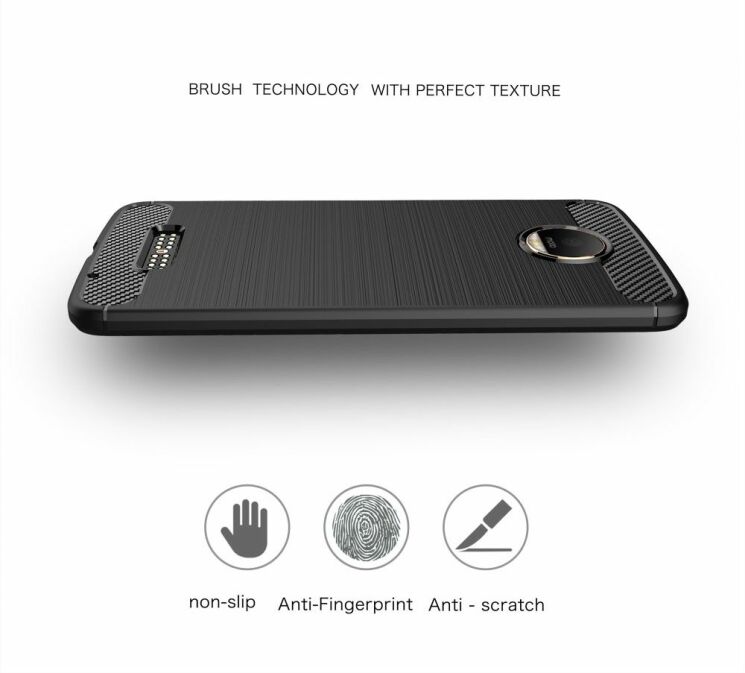 Защитный чехол UniCase Carbon для Motorola Moto Z - Black: фото 5 из 8