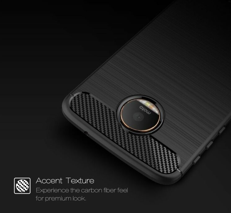 Защитный чехол UniCase Carbon для Motorola Moto Z - Black: фото 3 из 8