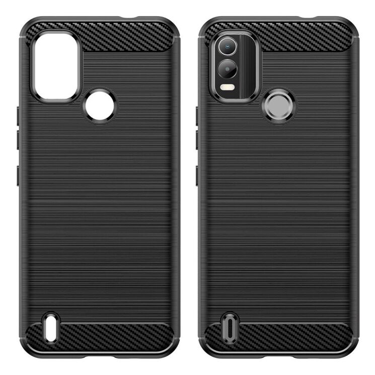 Защитный чехол UniCase Carbon для Nokia C21 Plus - Black: фото 2 из 8