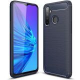 Силіконовий (TPU) чохол UniCase Carbon для Realme 5 - Dark Blue: фото 1 з 10