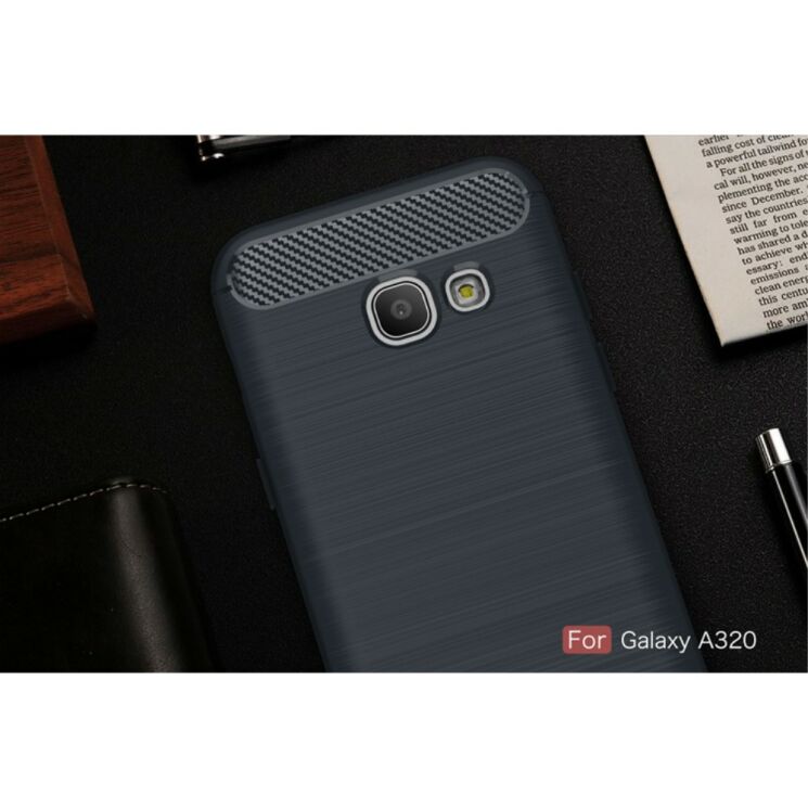 Защитный чехол UniCase Carbon для Samsung Galaxy A3 2017 (A320) - Dark Blue: фото 2 из 11