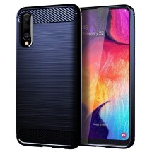 Защитный чехол UniCase Carbon для Samsung Galaxy A50 (A505) / A30s (A307) / A50s - Blue: фото 1 из 7