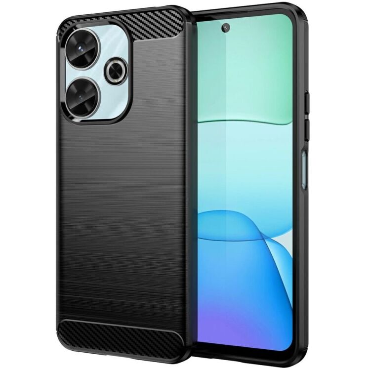 Защитный чехол UniCase Carbon для Xiaomi Redmi 13 - Black: фото 1 из 10