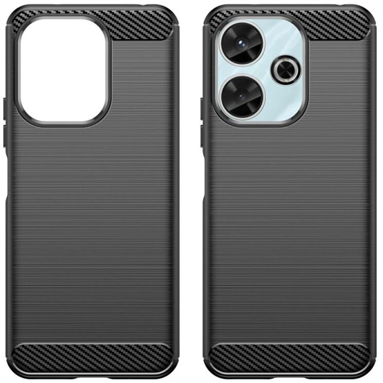 Защитный чехол UniCase Carbon для Xiaomi Redmi 13 - Black: фото 2 из 10