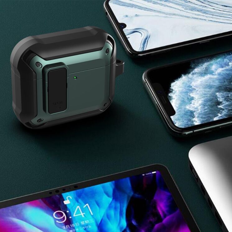 Защитный чехол UniCase Defender Cover для Apple AirPods 4 - Green: фото 7 из 8