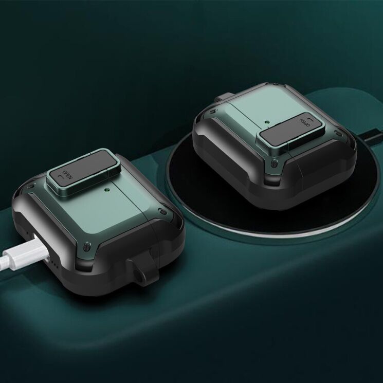 Защитный чехол UniCase Defender Cover для Apple AirPods 4 - Green: фото 8 из 8