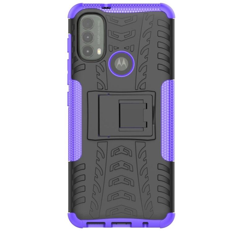 Защитный чехол UniCase Hybrid X для Motorola Moto E40 - Purple: фото 2 из 17