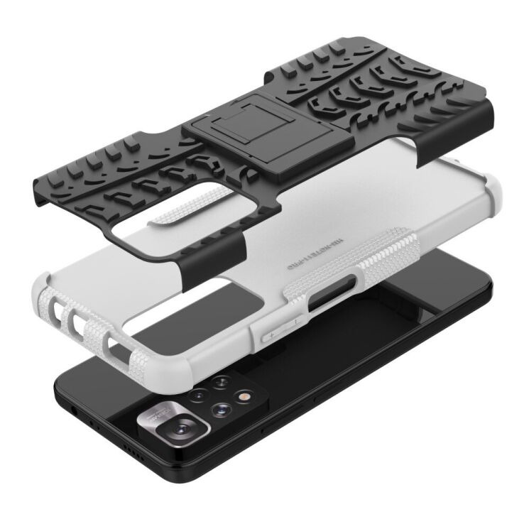 Противоударный чехол UniCase Hybrid X для Xiaomi Redmi Note 11 Pro (Chinese) / Note 11 Pro+ - White: фото 7 из 18