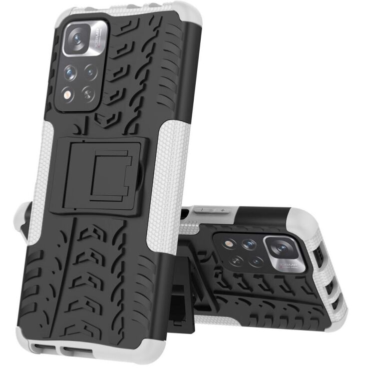 Противоударный чехол UniCase Hybrid X для Xiaomi Redmi Note 11 Pro (Chinese) / Note 11 Pro+ - White: фото 8 из 18