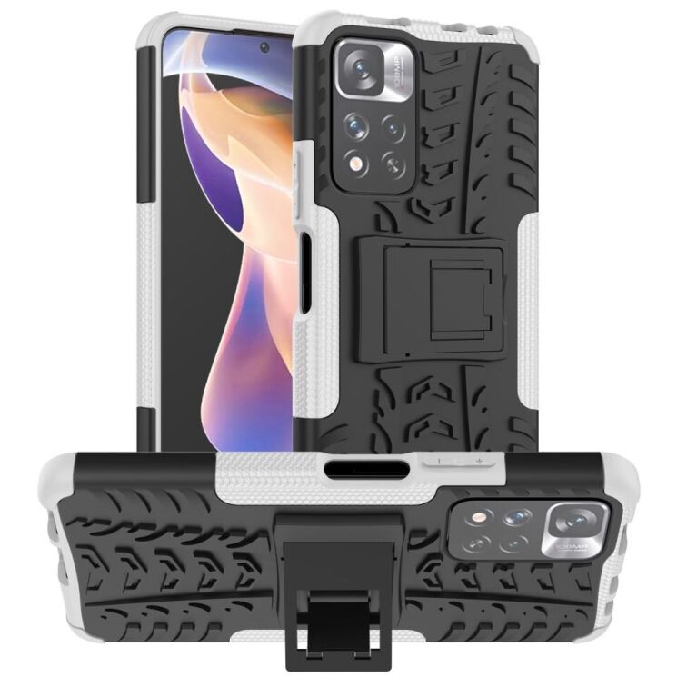 Противоударный чехол UniCase Hybrid X для Xiaomi Redmi Note 11 Pro (Chinese) / Note 11 Pro+ - White: фото 1 из 18