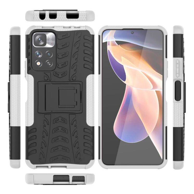 Противоударный чехол UniCase Hybrid X для Xiaomi Redmi Note 11 Pro (Chinese) / Note 11 Pro+ - White: фото 9 из 18