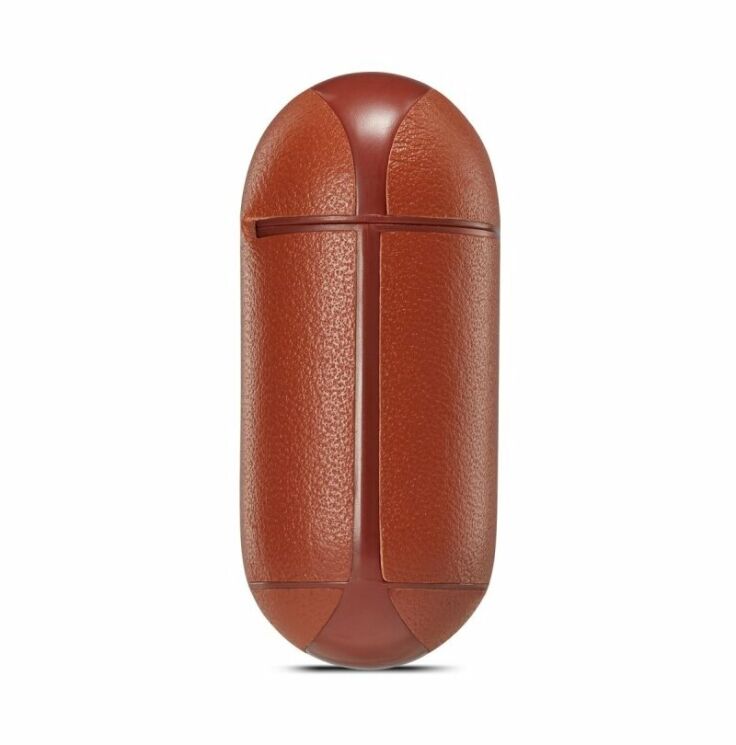 Защитный чехол UniCase Leather Cover для Apple AirPods 1 / 2 - Brown: фото 6 из 14