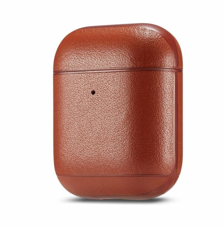 Защитный чехол UniCase Leather Cover для Apple AirPods 1 / 2 - Brown: фото 2 из 14