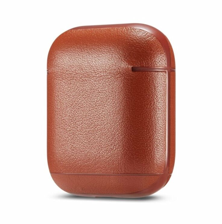 Защитный чехол UniCase Leather Cover для Apple AirPods 1 / 2 - Brown: фото 3 из 14