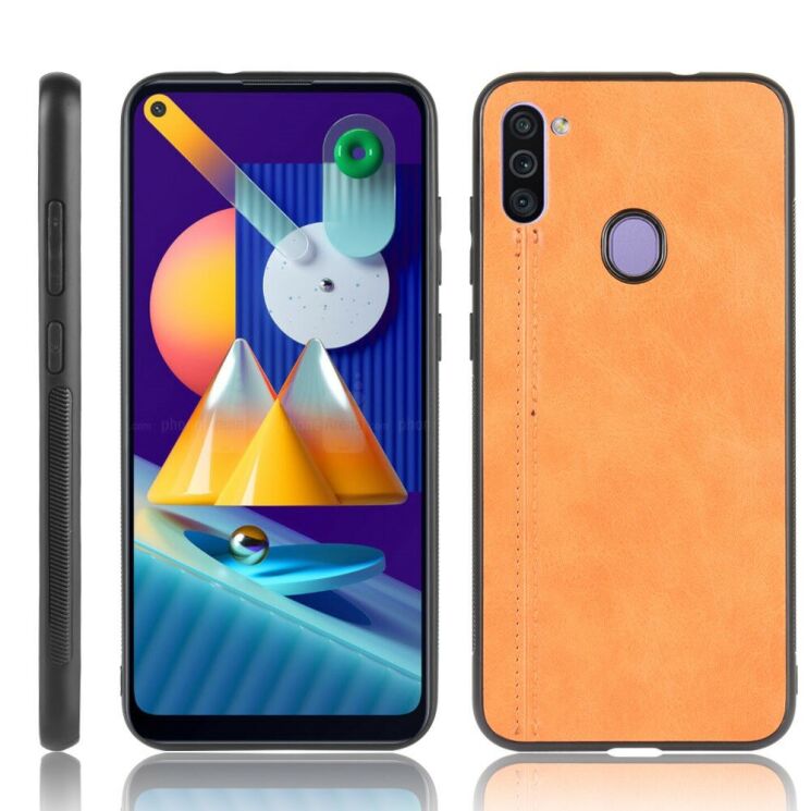 Захисний чохол UniCase Leather Series для Samsung Galaxy M11 (M115) - Brown: фото 1 з 10