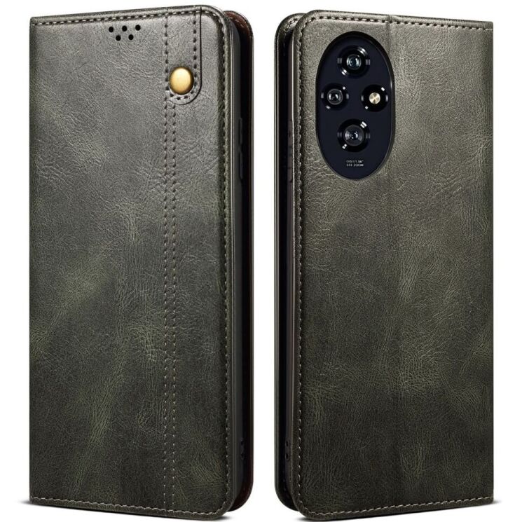 Защитный чехол UniCase Leather Wallet для Honor 200 Pro - Green: фото 1 из 6