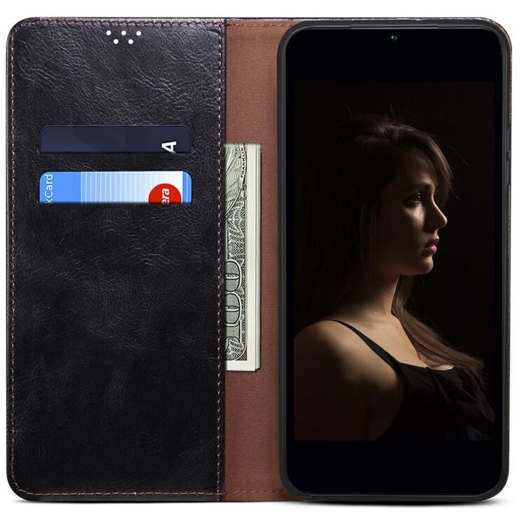 Защитный чехол UniCase Leather Wallet для Samsung Galaxy A25 (A256) - Black: фото 2 из 12