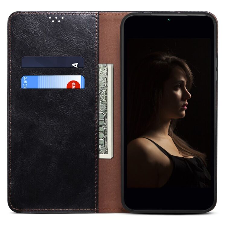 Защитный чехол UniCase Leather Wallet для Samsung Galaxy M15 (M156) - Black: фото 2 из 6