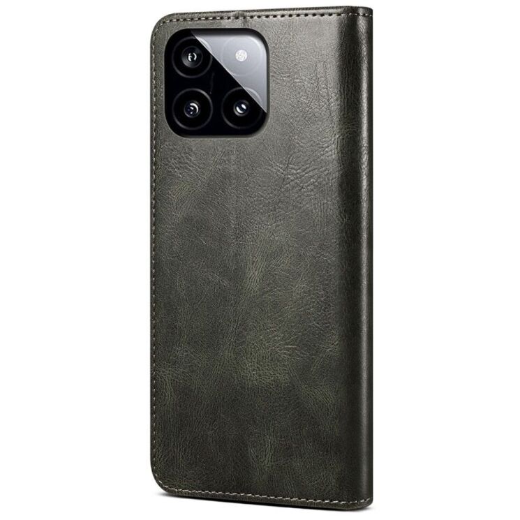 Защитный чехол UniCase Leather Wallet для Xiaomi Poco F6 Pro - Green: фото 6 из 7