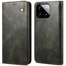 Защитный чехол UniCase Leather Wallet для Xiaomi Poco F6 Pro - Green: фото 1 из 7