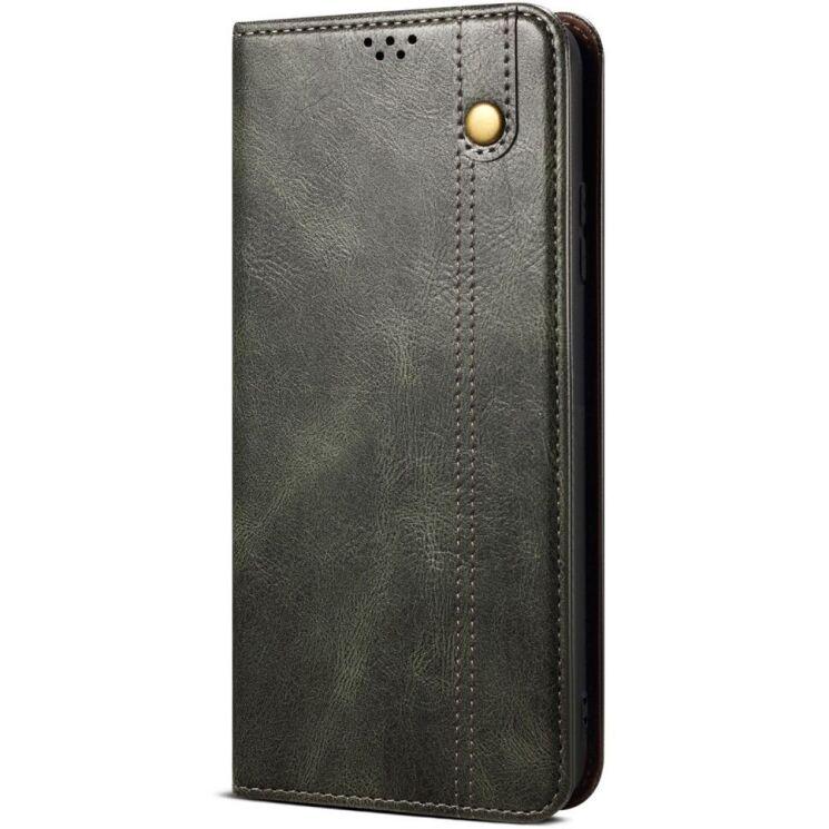 Защитный чехол UniCase Leather Wallet для Xiaomi Poco F6 Pro - Green: фото 5 из 7