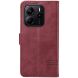 Защитный чехол UniCase T-Shape Lines для Xiaomi Redmi Note 14 4G - Wine Red (373446WR). Фото 3 из 8