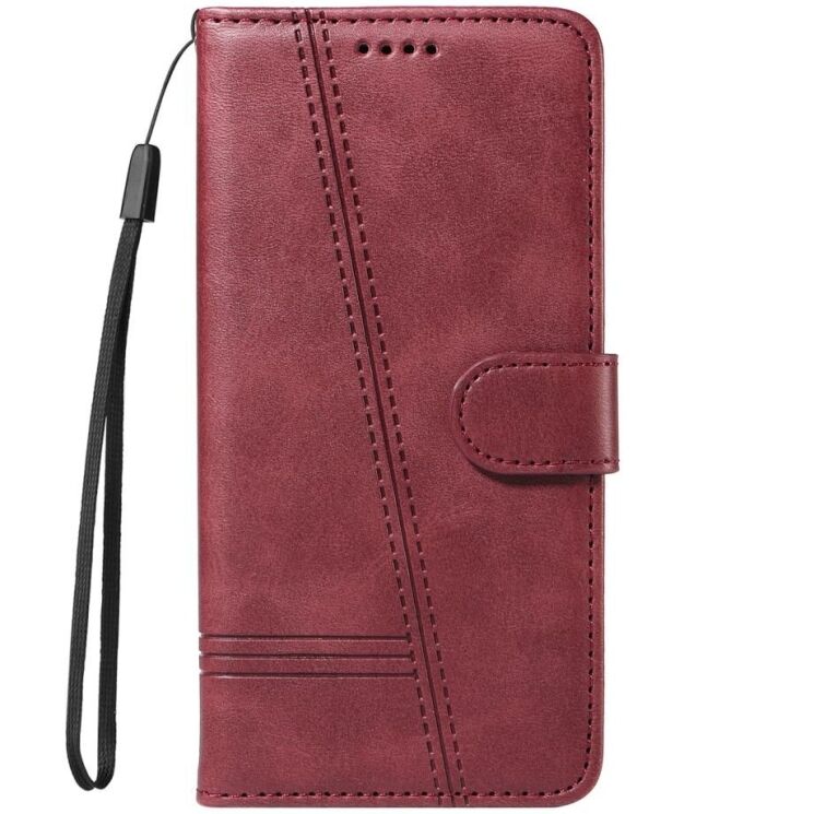 Защитный чехол UniCase T-Shape Lines для Xiaomi Redmi Note 14 4G - Wine Red: фото 2 из 8