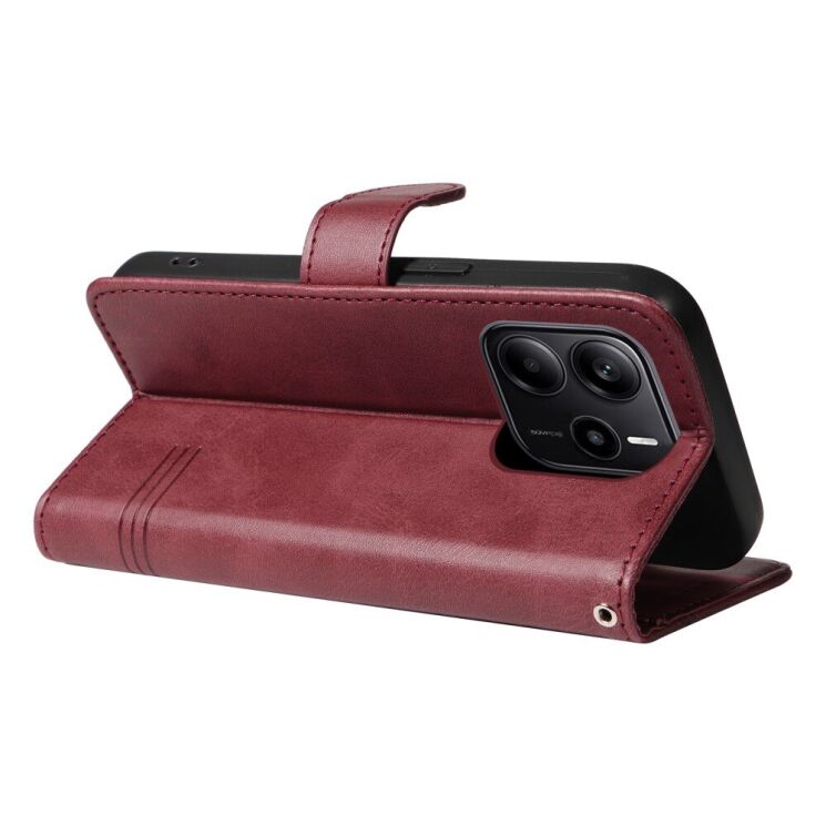 Защитный чехол UniCase T-Shape Lines для Xiaomi Redmi Note 14 4G - Wine Red: фото 6 из 8