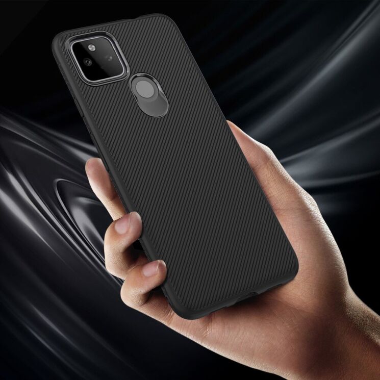 Захисний чохол UniCase Twill Soft для Google Pixel 5a - Black: фото 3 з 8
